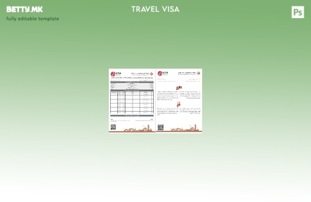 Модерен стил шаблон за верзија на виза Џордан и